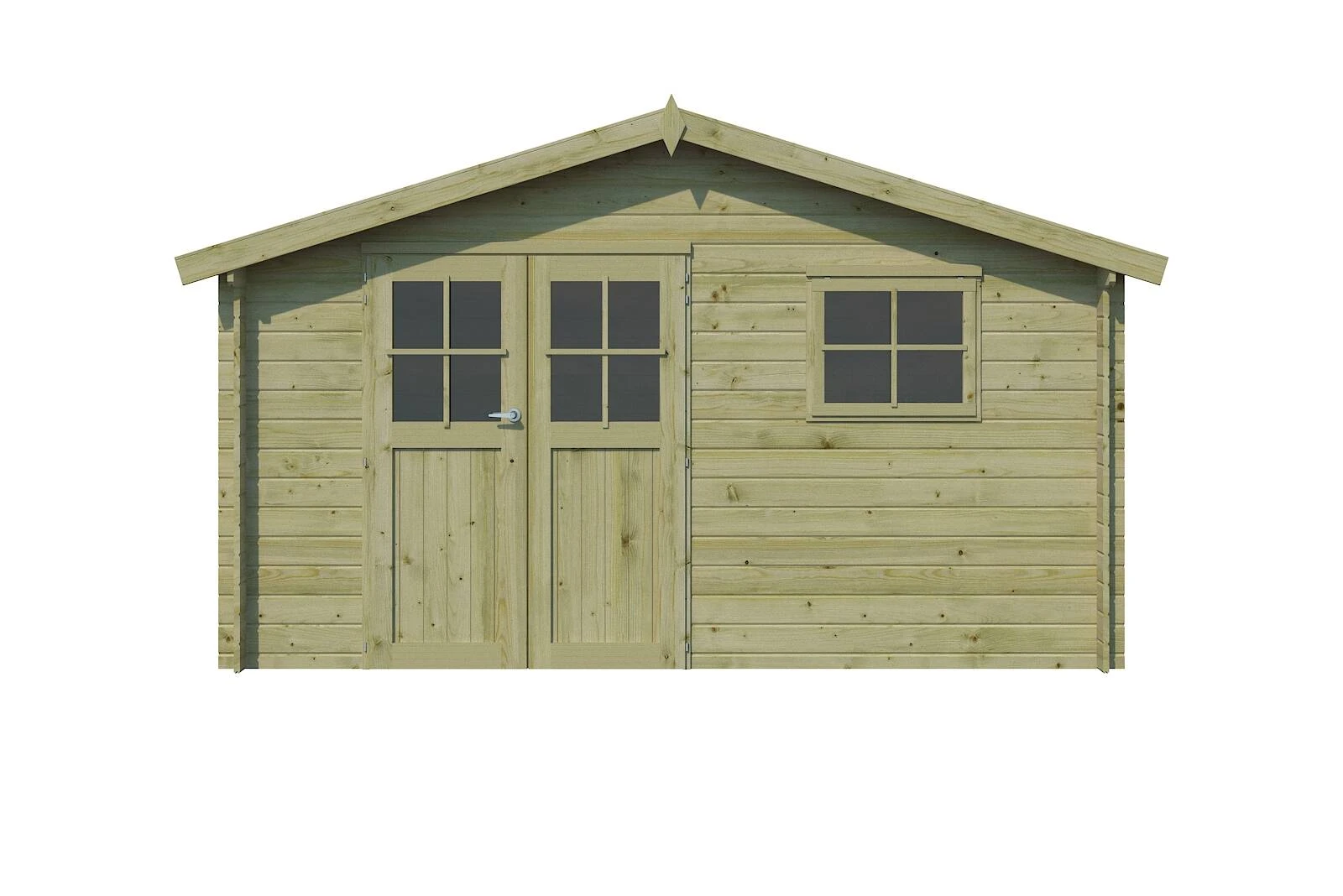 Woodlands Blokhut Lausanne Groen Geïmpregneerd 415 x 385 cm - Afbeelding 2